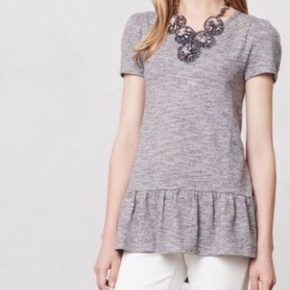 Anthropologie Leifnotes Nora Peplum Top - Picture 1 of 6
